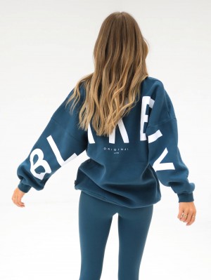 Blakely Isabel Oversized Jumper Donker | TCOQA5902