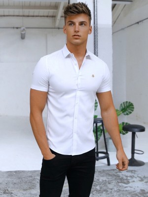 Blakely Melbourne Kort Sleeve Shirt Wit | LQDKI6481