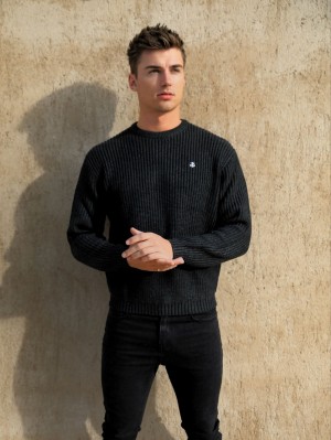 Blakely Stanton Knit Jumper Charcoal | OGAVR2536