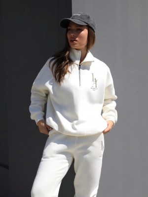 Blakely Studio 1/4 Zip Jumper Ivory | LDQFC6749